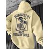 Men's and women's American street retro skull elements fun letter fashion hoodies