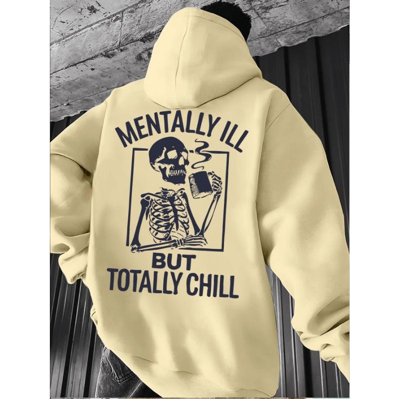 Men's and women's American street retro skull elements fun letter fashion hoodies