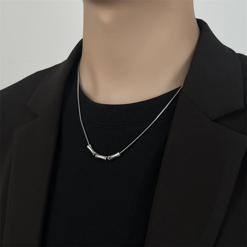 

Ожерелье с подвеской из бамбука: Высококачественная мужская цепочка для свитера, простые модные украшения для пар XL299