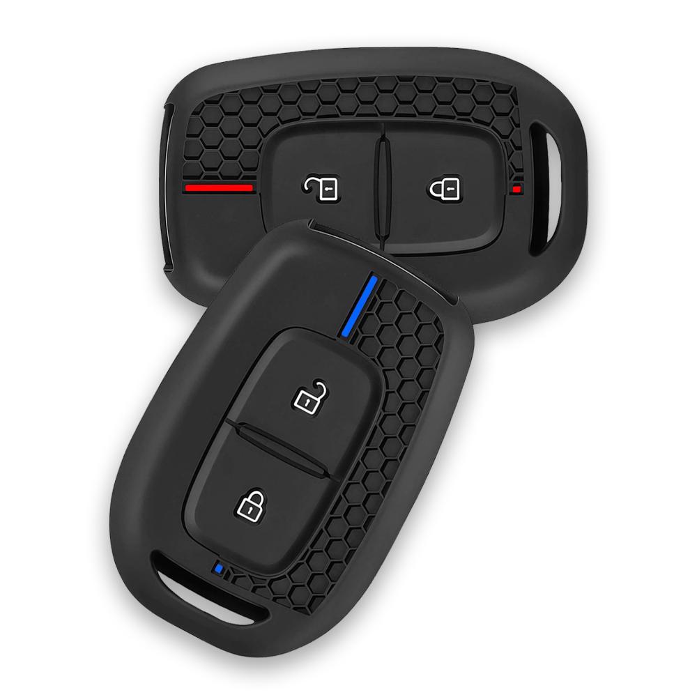Silicone Car Key Case Cover Keychain For Dacia Duster Spring Logan Sandero Stepway Lodgy For Renault Scenic Master Dokker Duster