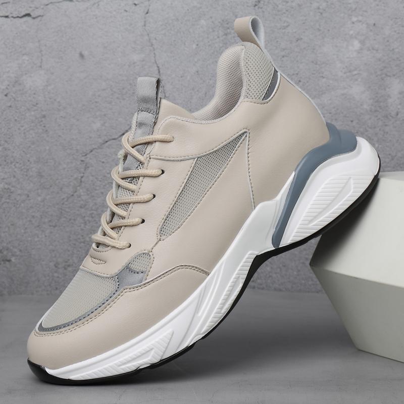 2026 Echtes Leder 6cm 8cm Höhensteigernde Aufzugsschuhe Herren Höhensteigernde Schuhe Sneaker Sport Freizeitschuhe Höhe Anheben