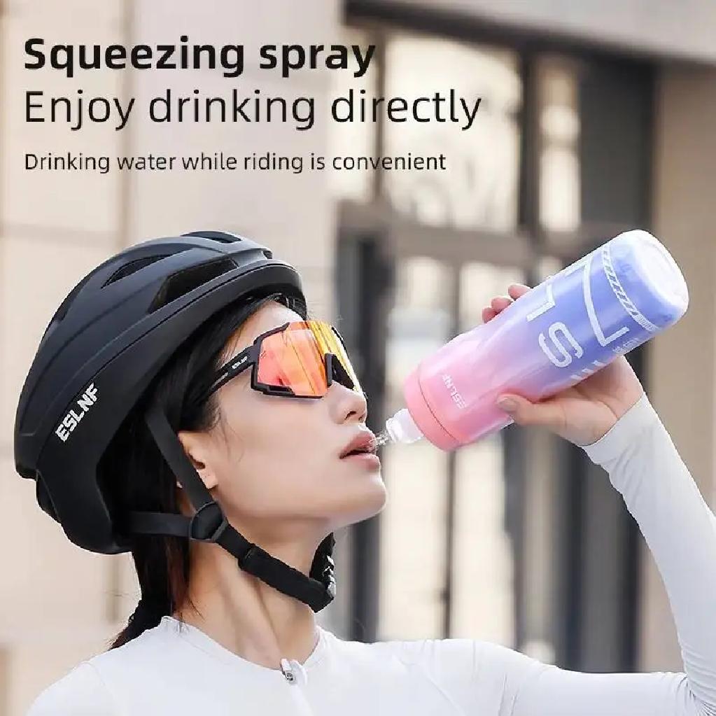 ESLNF Portable Bike MTB Capacity Large Insulated Road Riding 610ML Double-Layer Bicycle Water Bottle