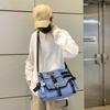 Harajuku Men Crossbody Bag Square Casual Messenger Bag Fashion Nylon Postman Bag  Unisex