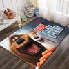 T-The Secret Life of Pets Cartoon Pet Print Flannel Area Rug Non‑Slip Soft Floor Mat For Couch Bedroom Indoor Home  Decor Gift