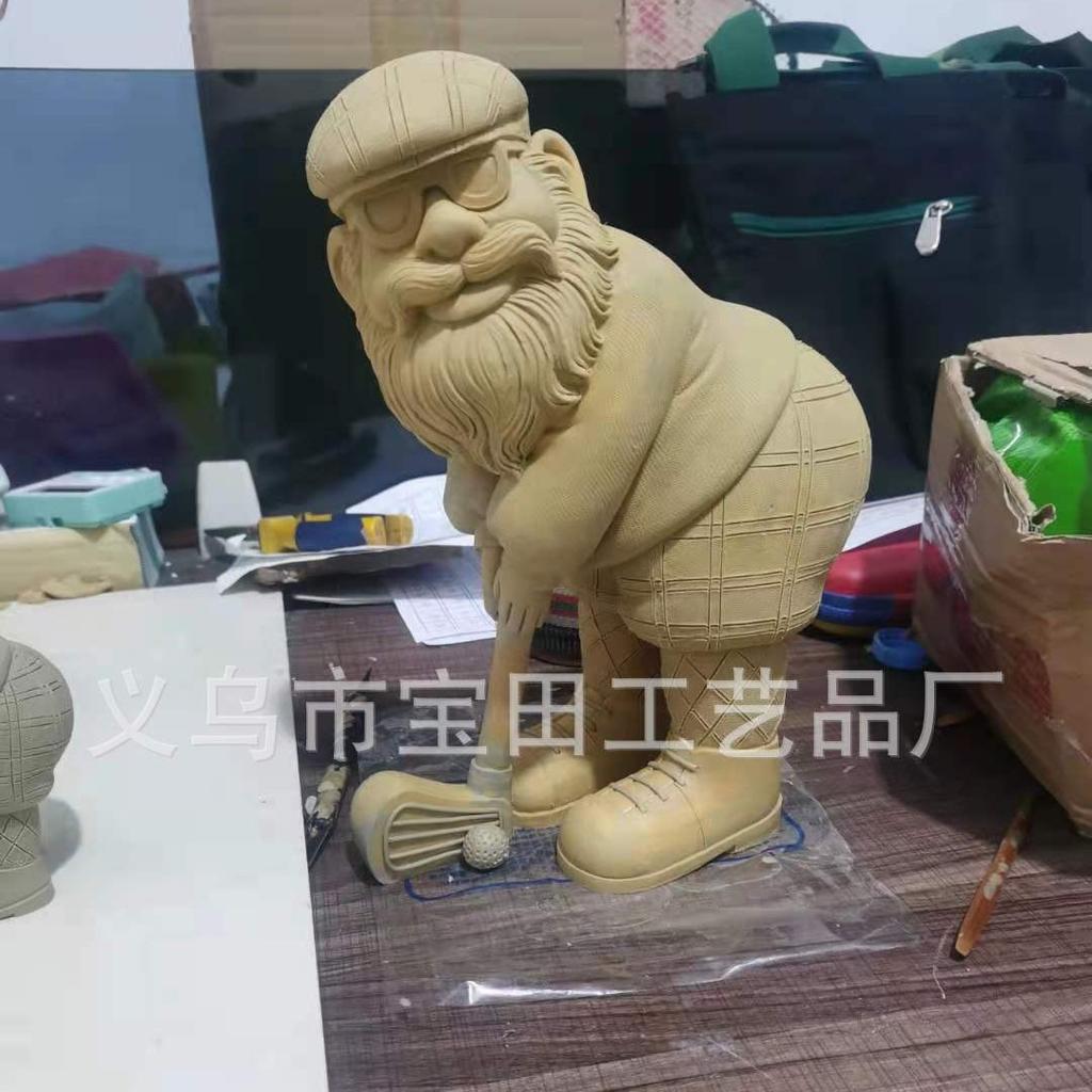 Miniature Dwarf Garden Garden Decoration Golf Dwarf Statue Resin Handicraft Ornament