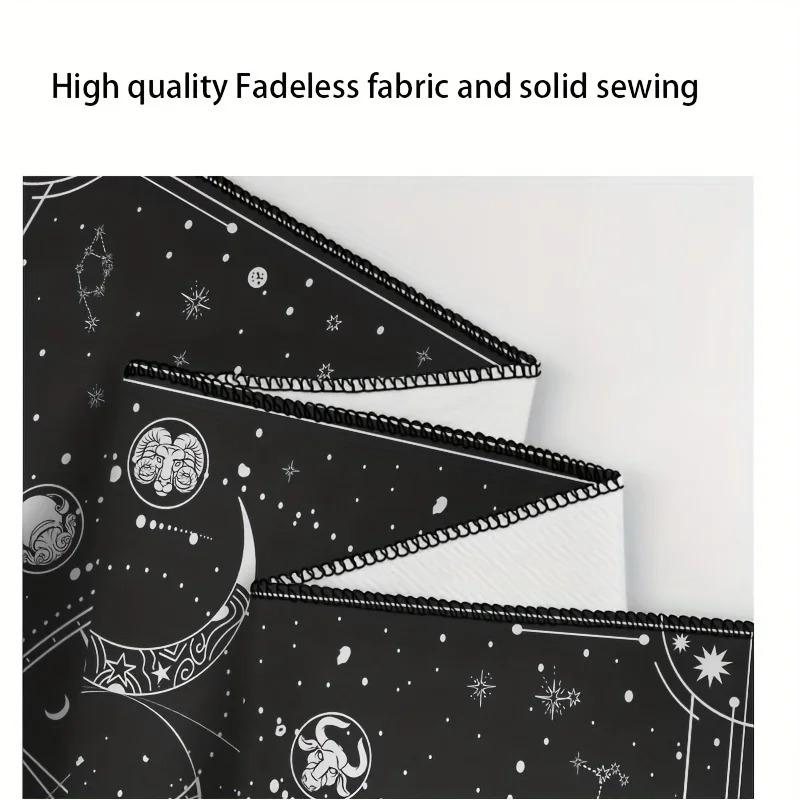 VIKAMA Bohemian style decorative tapestry black and white celestial astrology wall decoration bedroom meditation space