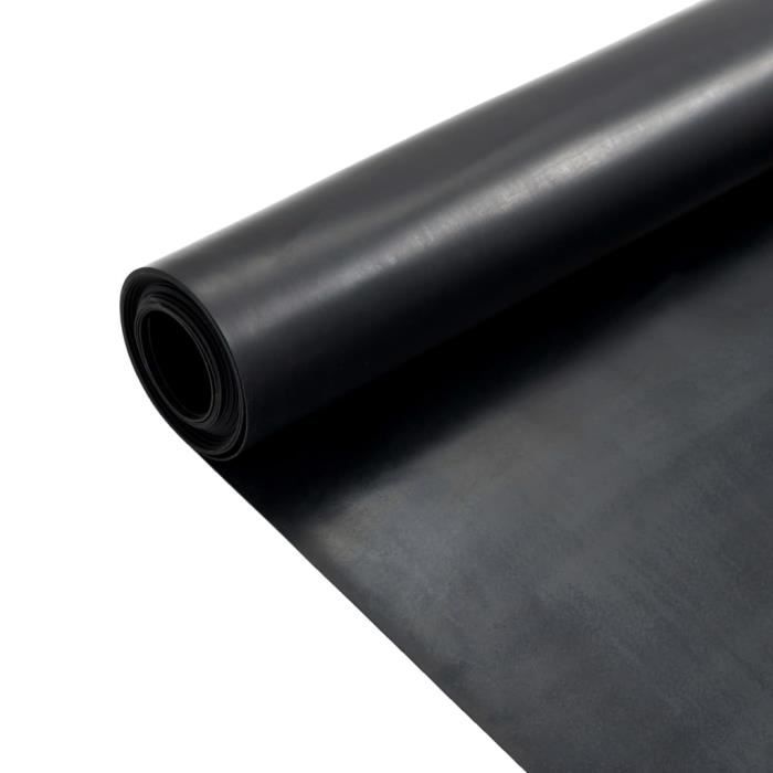 Tapis en caoutchouc antidérapant - vidaXL - 1,2x2 m - 1 mm - Noir - Résistant à l'usure