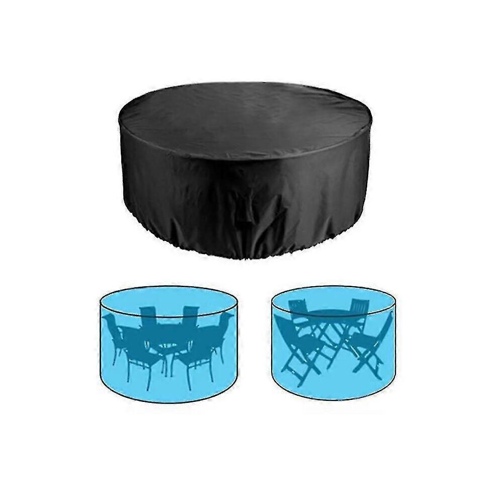 Round Terrace Furniture Cover, Waterproof Outdoor Table And Chair Cover, Outdoor Furniture Cover