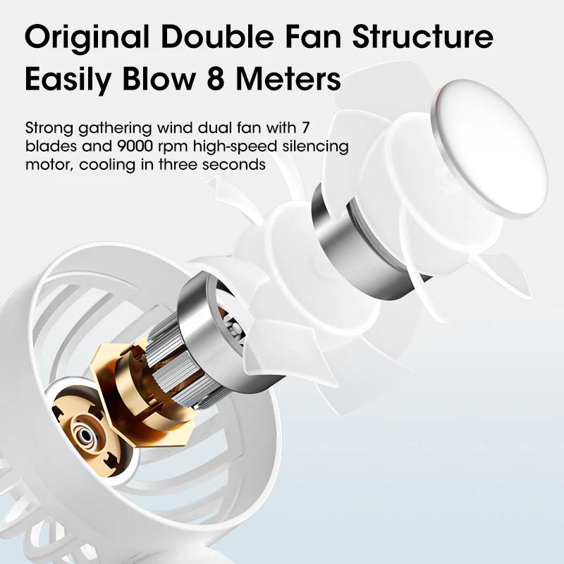 2025 USB Rechargeable Handheld Mini Fan 3-Speed Portable for Outdoor Office Desk Travel Summer
