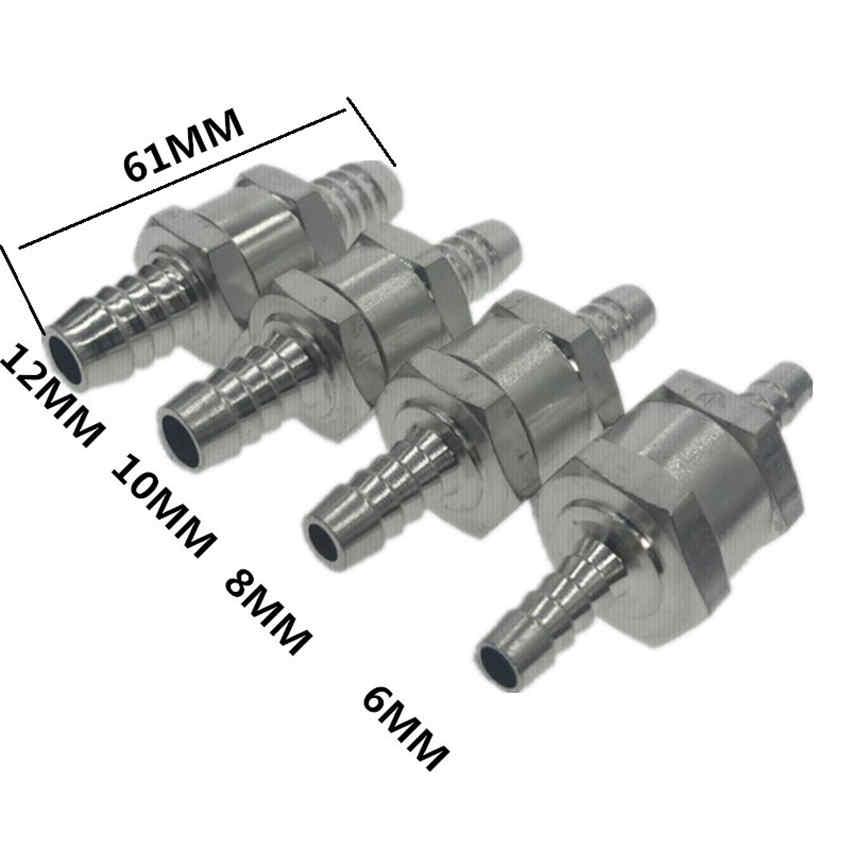 Aluminum Fuel Non Return Check Valve Motorcycle Fuel System Accesory 6/8/10/12mm