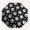 Adorable Paw Print Round Sticker for Pets LoversUmbrella, Portable 3-Fold Compact Umbrella for Men & Women Gift