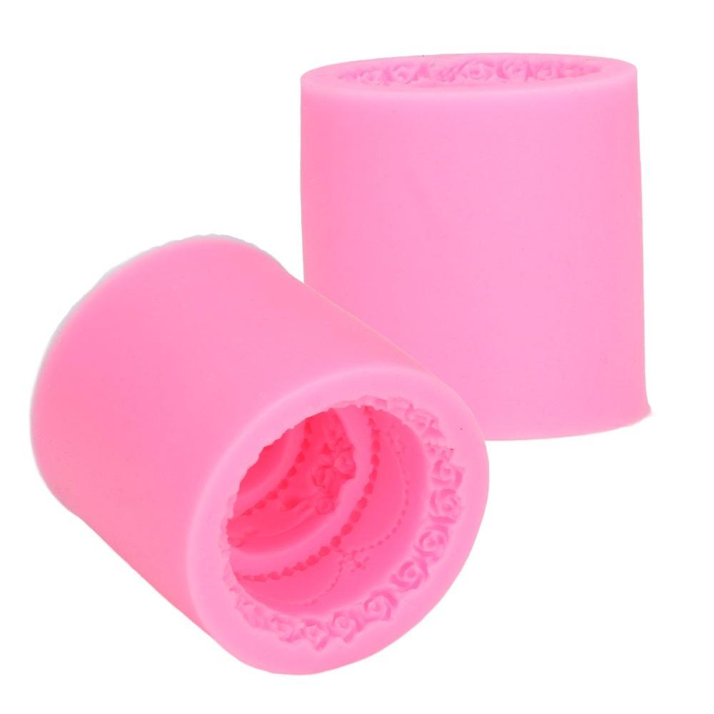2pcs Durable Silicone Fondant Mould Pink Cake Mould Fondant Mould  DIY Cake Making