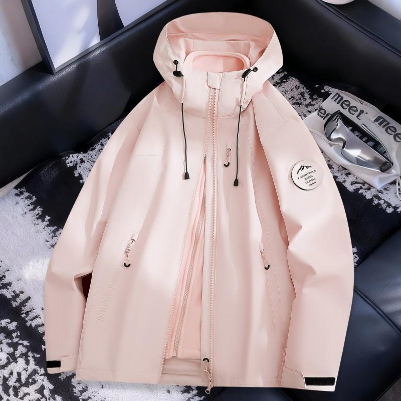 Men Women Waterproof Windproof Hiking Camping Outdoor Jacket With Removable Fleece Liner Winter Use
