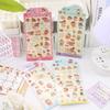 4Pcs Kawaii Crayon Shin-Chan Sticker 3D Crystal Sticker Waterproof Lovable Decor Cartoon Crystal Stickers Diy Diary Stationery