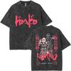 Gothic Manga Rock T-shirt Men's Hip Hop Oversized Short Sleeve T-shirts