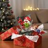 Miniatur Weihnachtsblumenstrauß Stechpalmenbeeren Immergrüne Kiefer Weihnachtsmannstrauß Kiefernadeln Künstlicher Blumenstrauß
