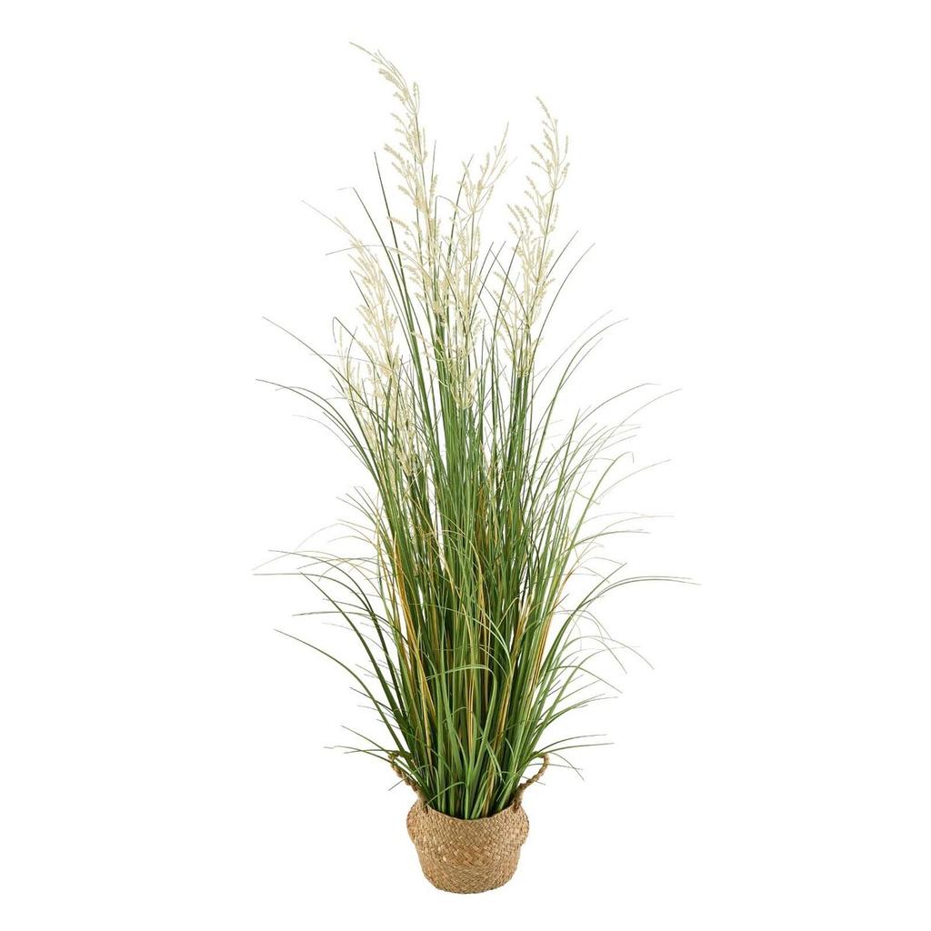 Artificial Grass Plant, 1194mm Reed Flower Grass In Pot, Premium PVC Faux Fake Greenery Shrubs Plant for Indoor Outdoor House Home Garden Office Room