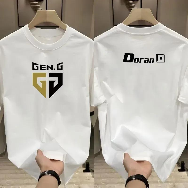 

2025Korean E-sports Team Gen.G Printed Cotton T-shirt Man Fashion Clothe Personalized Pattern Short Sleeve O-Neck High Quality 4XL