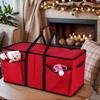 Roter Oxford Weihnachts-Aufbewahrungsbehälter mit 128 Fächern, Organizer für Weihnachtsdekorationen, Xmas Dekor Aufbewahrungs-Organizer