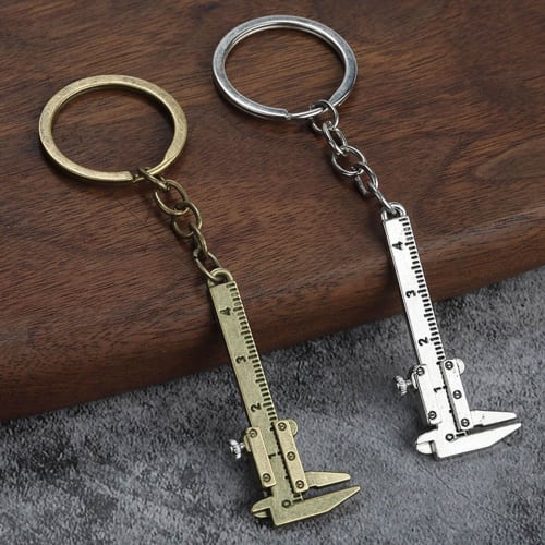 Refoiner Mini Vernier Caliper, Small Keychain Set of 2, Digital Mini Caliper, 0-40mm, High-Precision Internal and External Diameter Measurement, Light
