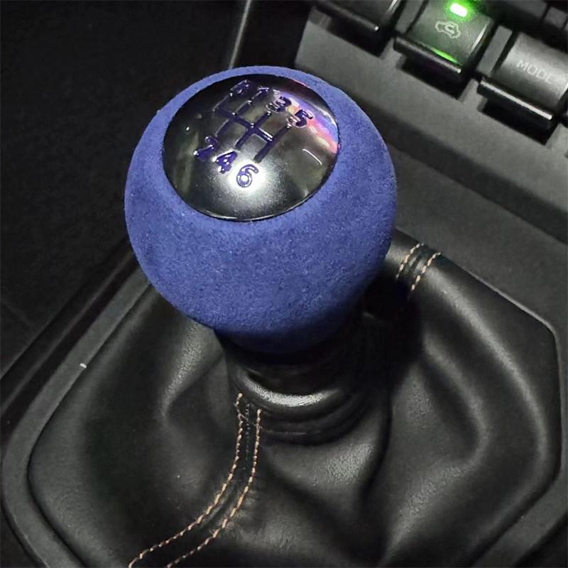 

New 210g Anti Fur Leather 6 Speed Gear Shift Knob For Mazda MX-5 MX5 Mazda 6 Mazda 3 Mazda 5 8 Cx-5 4 Gear Ball Head синій