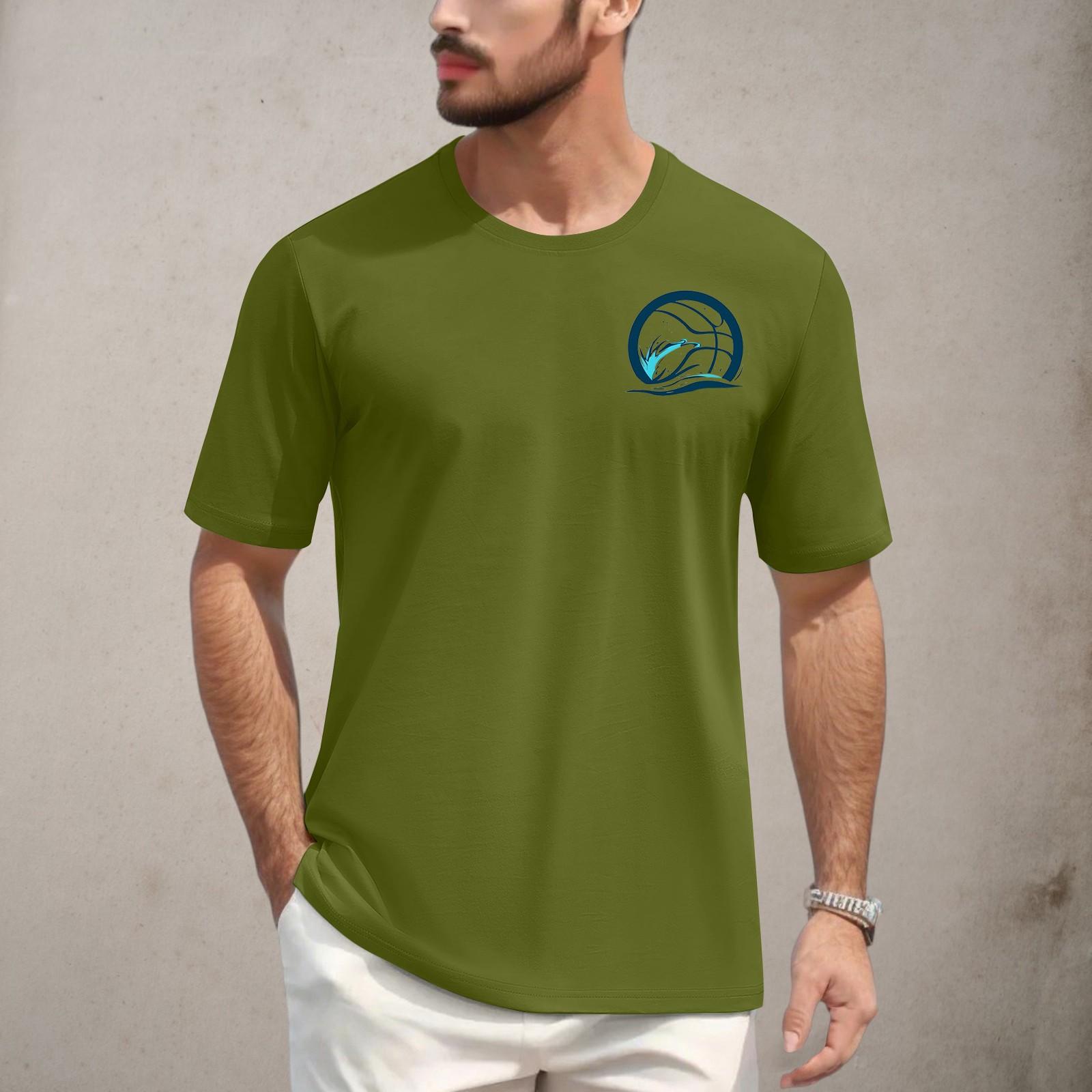 

Мужская повседневная футболка с круглым вырезом и коротким рукавом с принтом XXL