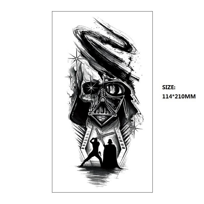 Black Astronaut Beautiful Woman Classical Figure Small Full Arm Xqb Water Transfer, Simulation Disposable Tattoo Sticker
