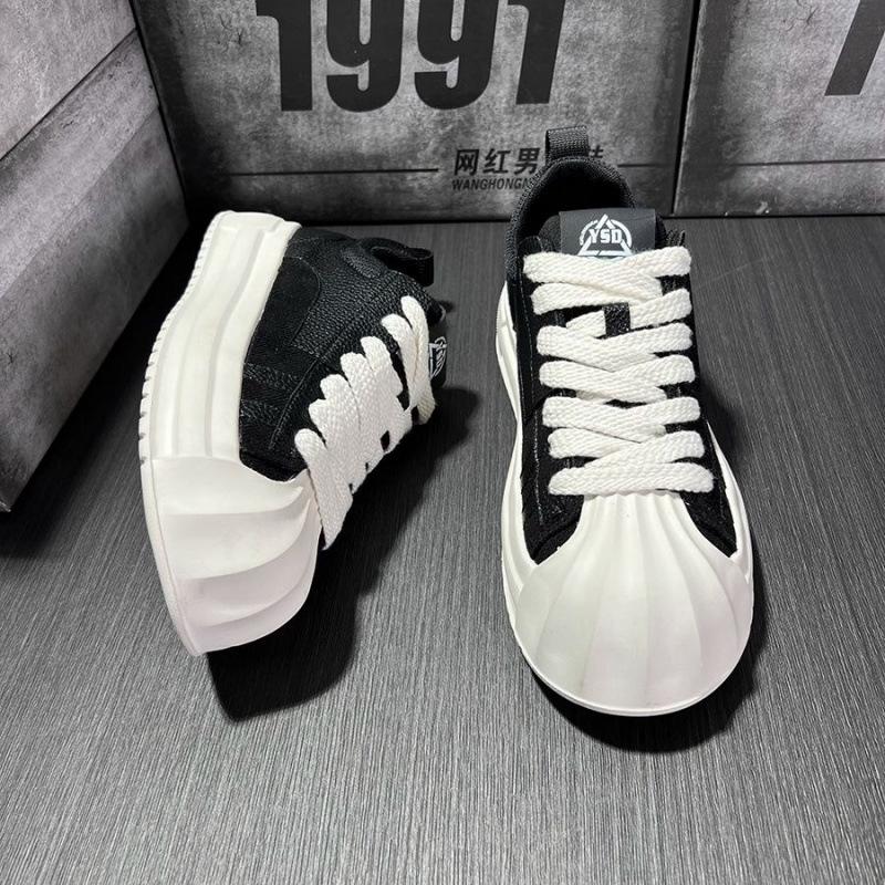 White Shoes Retro Comfortable Spring and Autumn Men's Fashion Sports Breathable Thick-soled Height-increasing Casual Shoes Shell Toe Shoes