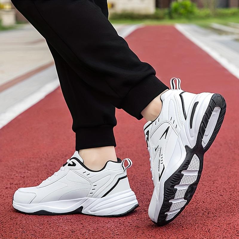 Men's Sports Casual Shoes-striped/solid Color, Lace-up Design, Breathable Fabric Lining And Durable TPR Sole