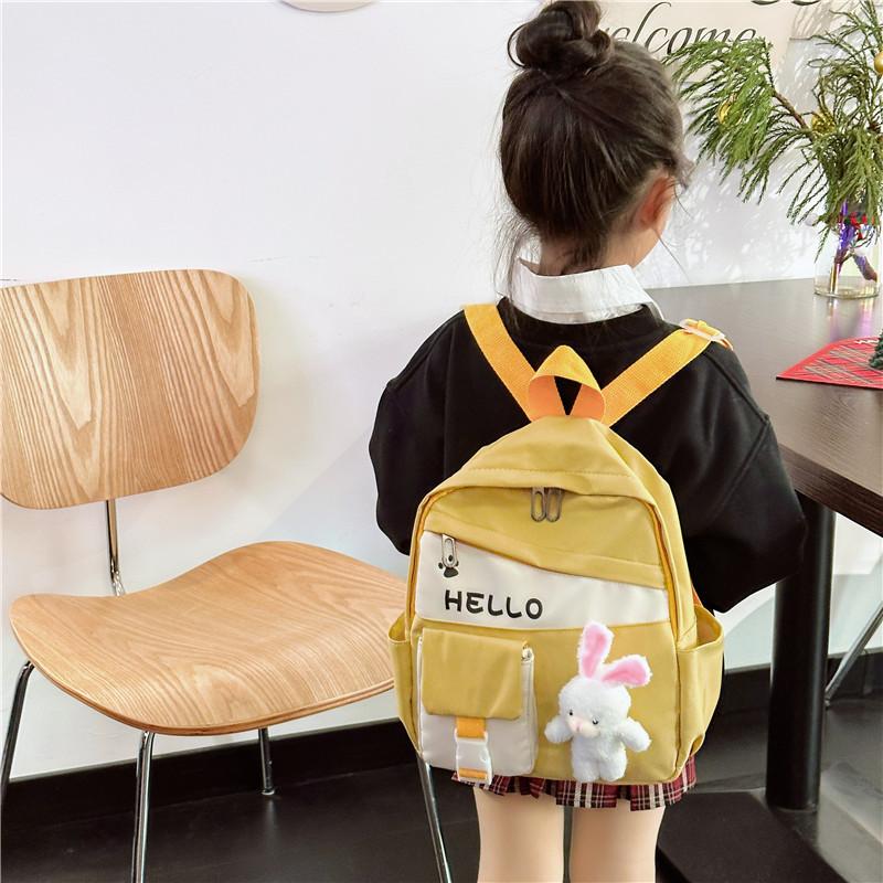 Cute Rabbit Design School Backpack For Girls Breathable Fabric Spacious And Fun
