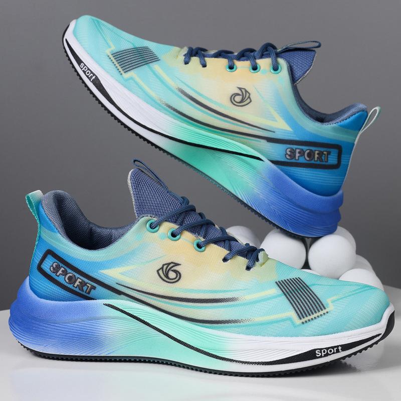 Herrenschuhe neu große Größe Stoßdämpfer Laufschuhe Marathon Stoßdämpfer Sportschuhe modisches Farbschema Frühling und Herbst Freizeitschuhe racin