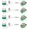 Hvlp Spray Gun, Air Spray Gun Paint Sprayer Gun with 1.4/1.7/2.0/2.5mm Nozzles, 600ml Capacity Great for Walls, Automotive, Home Improvement (Green)