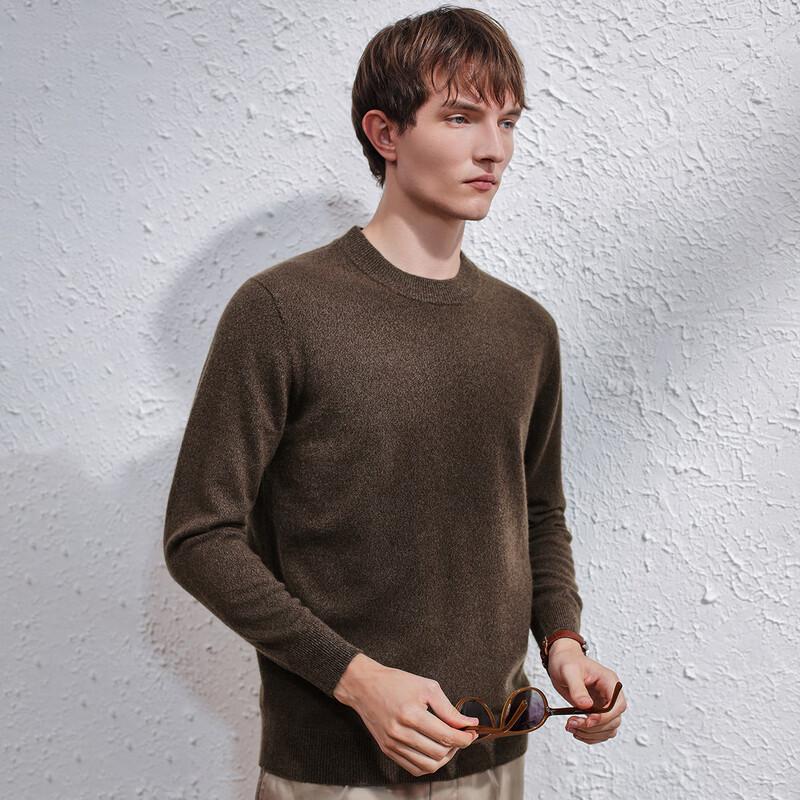Kemeng Boka Men's 100% Cashmere Crewneck Sweater