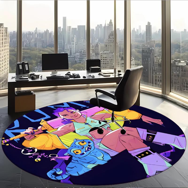 Rumi (54) Round Office Rug Decorative Floor Rug for Office Bedroom Living Room and Home Space
