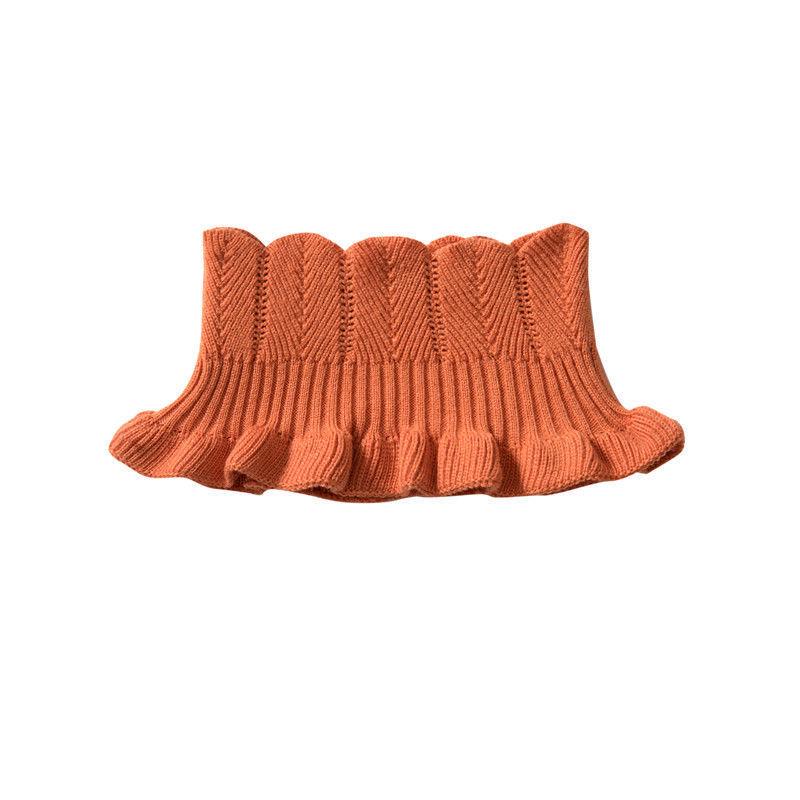 Women's Versatile Warm Pullover Snood: Elastic Knit Half-High Collar Neck Warmer for Autumn and Winter