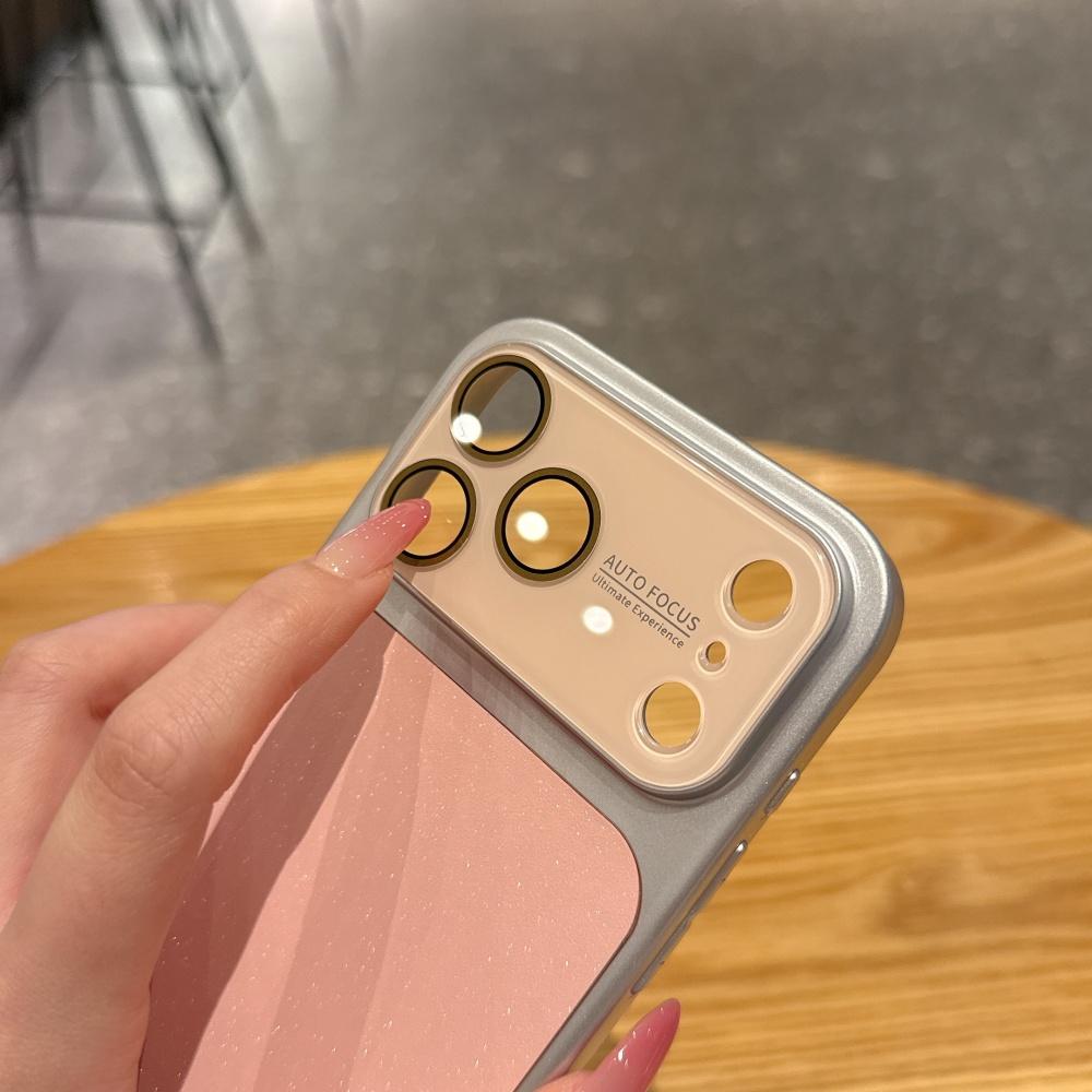 Glitter Camera Film Protector Case for For Iphone 1 16 17 Pro Max 14 17Pro Large Window Frosted Ultra Slim Shockproof Cover