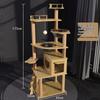 Compact Japanese Style Cat Tree with Integrated Bed