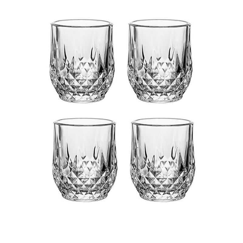 Luxuriöse Weingläser, exquisiter, diamantgeschnitzter Glasbecher, Wasserflasche, kreative Whisky-Cocktailbecher, transparente Trinkgläser