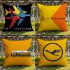 Travel L-Lufthansa Cushion Cover Home & Car Dual-Scene Pillow Cover: Reversible for Premium Comfort