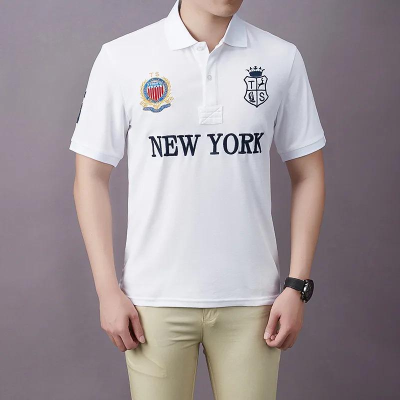 New Summer Men Polo Shirts  Short Sleeve Leisure Sports Loose Plus