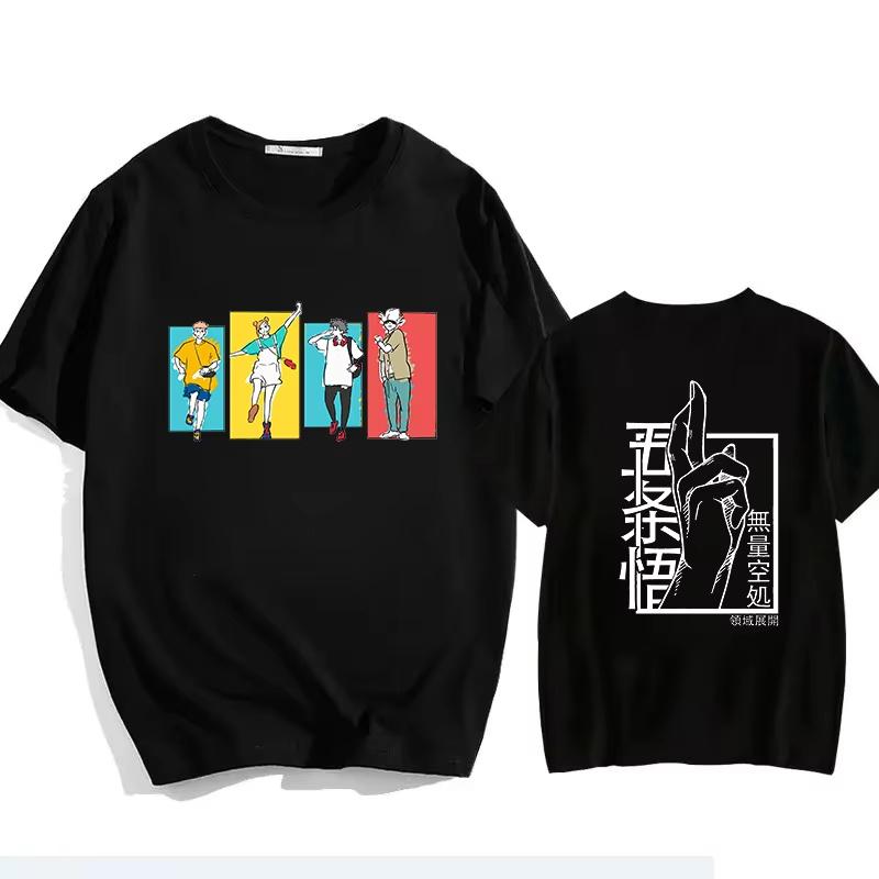 2026 Hot Sale Japanese Jujutsu Kaisen Gojo Anime T-shirt Man Woman Unisex Manga Gojo Satoru Graphic T Shirts Short Sleeve Tee