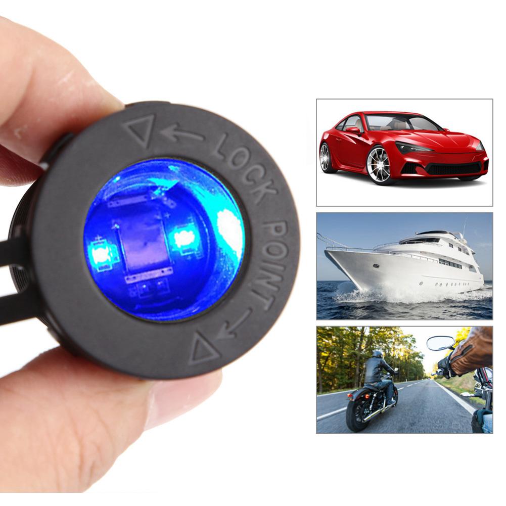 12V Cigarette Lighter Power Socket, Blue LED for Car, Motorcycle, Boat, Dustproof