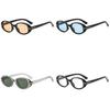 Retro Elliptical Sun Glasses For Women Men Uv400 Antiglare Outdoor Travel Fashion Accessory