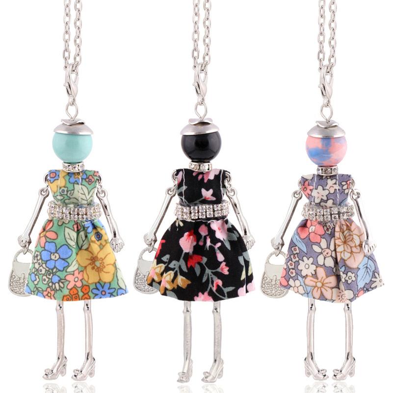 Cute Women Necklace Statement Lady Charm Long Trendy Necklace New Fashion Female Big Pendant Lovely Jewelry Gift