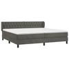 3127692 vidaXL Lit à sommier tapissier et matelas Gris foncé 200x200cm Velours