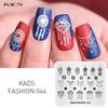 kads Mode 044 Nail Art Stempelvorlage Rechteck Politur Stempeln Hübsche Maniküre Kunstplatte Handbemalt Dekorative Nagelstempel Schablone
