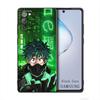 My Hero Academia Anime Samsung Galaxy A91 A73 A72 A71 A53 A52 A7 M62 M22 M30s M31s M33 M52 F23 F41 F42 5G 4G Custodia Nera per Telefono