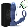 Анальная пробка с управлением через приложение, Bluetooth, толкающий вибратор, массажер простаты, задержка эякуляции, стопорное кольцо, Анальная пробка, секс-игрушки для мужчин