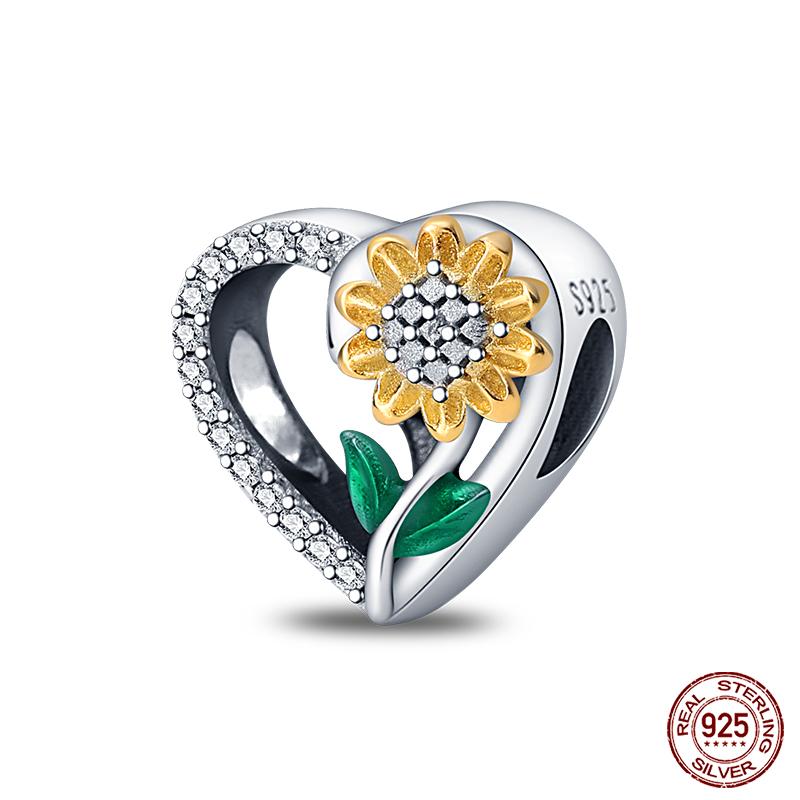 Copper Tree Of Life Four-Leaf Clover Green Series Charms Beads Fit Qikaola Original Bracelet Diy Jewelry Making