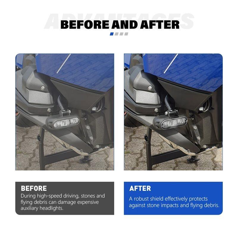 Durable-For BMW R1300RT R 1300 RT 2025 Motorcycle LED Auxillary Headlight Spotlights Fog Light Cover Protection